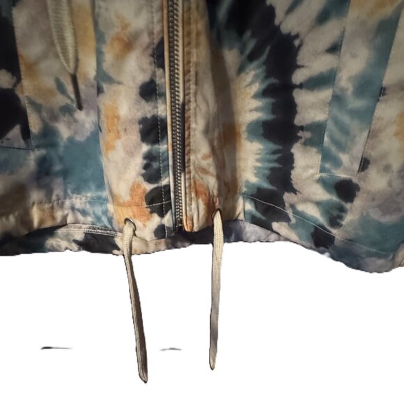 Ivory Ella S Tie-Dye Windbreaker Jacket Hooded Zip-Up Lightweight Rain Coat - Picture 5 of 9